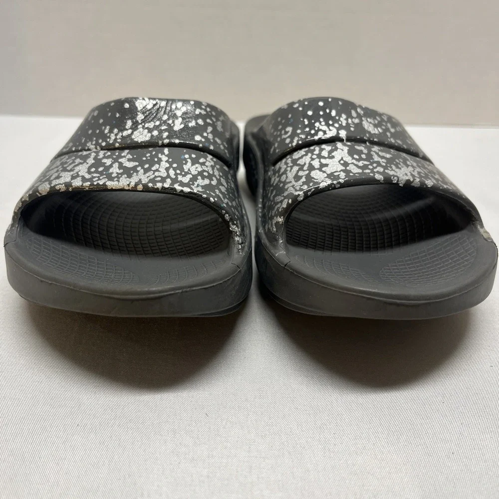 Oofos Ooahh Slide Sandal Luxe Prosecco Pop Gray Limited Edition M4/W6 Unisex
